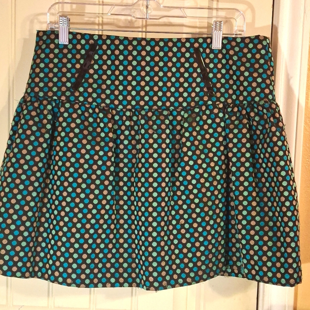 Kensie Girl Polka Dot Pleated Mini Skirt Size 9